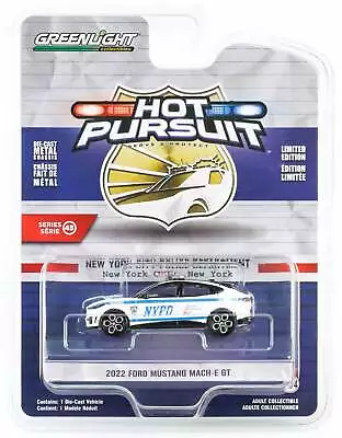 Greenlight 2022 Ford Mustang Mach-E GT NYPD 43030 Hot Pursuit 1:64 • $6.99