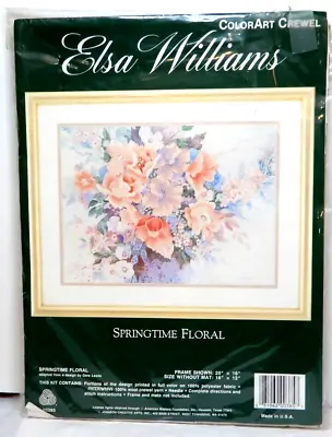 ELSA WILLIAMS Crewel Embroidery Kit Springtime Floral #00385 • $28