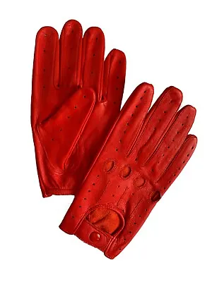 Men's Real Leather Driving Gloves Motorcycle Riding Costume Unlined Lightweight • $19.99