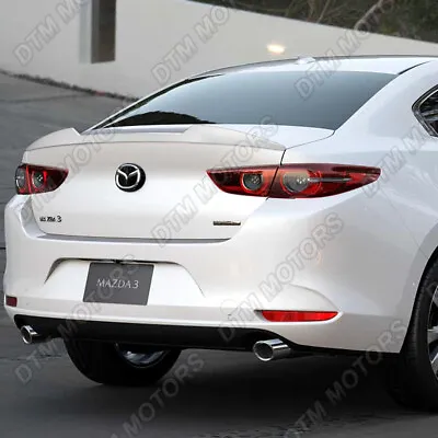 For 19-23 Mazda 3 Mazda3 Sedan Pearl White V-Style Rear Trunk Spoiler W-Power • $134.97