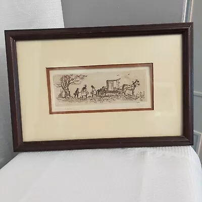 Auction Ed Gifford Etchings Hand Pulled Print Signed Ohio Primitive Artist • $29.75