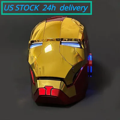 Iron Man Gold Mask Cosplay AUTOKING MK5 1:1 Helmet Wearable Voice-control • $176