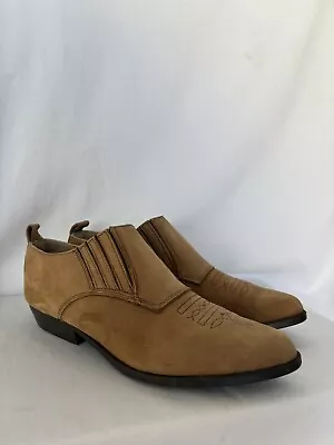 Vintage Oak Tree Farms Suede Western Ankle Booties Womens Size 8 • $54.99