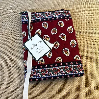 Vera Bradley RED LEAF VINTAGE Small Book Bible Cover Ribbon Marker 7”x 5” NWT • $24.99