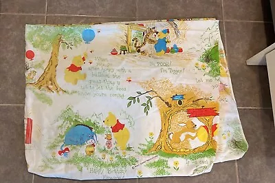 Vintage Disney Winnie The Pooh Friends Twin Fitted Sheet Faded READ • $20