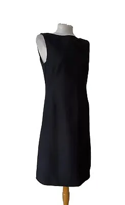 Miu Miu Dress Black Wide Scoop Neck Sleeveless Size 12 Fully Lined • £145