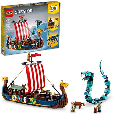 £116.03 • Buy LEGO® Creator Viking Ship And The Midgard Serpent, 3-in-1 31132 [New Toy] Bric
