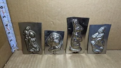 Lot Of 4 Vintage Tin Candy Chocolate Mold George Washington & Rabbits • $40