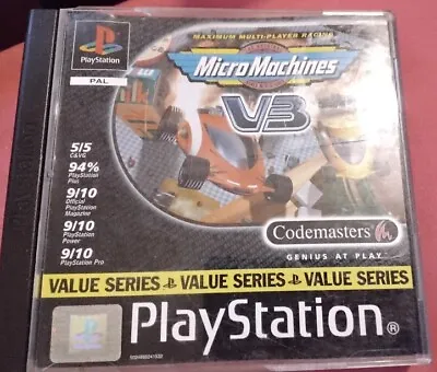 Micro Machines V3 PS1 Black Label COMPLETE • £8