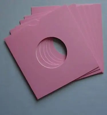 7  PINK CARD RECORD SLEEVES - (pack Of 25) • £7.99