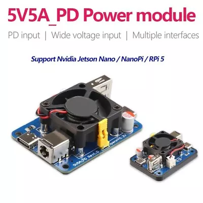 5V 5A PD  Module For Raspberry Pi5 USB-C And USB-A Dual Port  Module9812 • $34.99