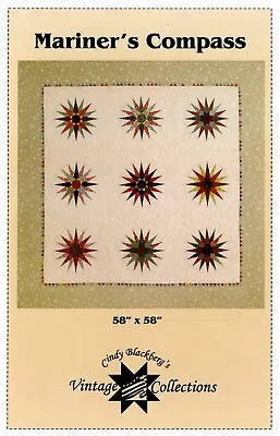 Cindy Blackberg's Vintage Collections - MARINER'S COMPASS 58 X 58 Quilt Pattern • $7.95