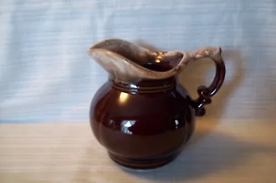 ***  Vintage McCoy Pitcher Brown Drip Glaze Pottery #7528 - MADE IN U.S.A • $9.99