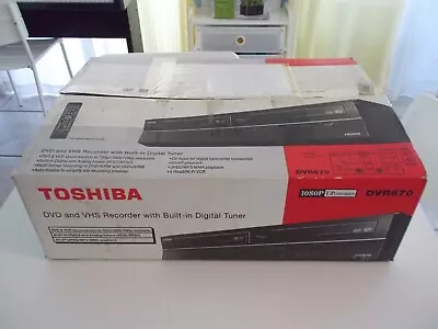 Toshiba DVR 670 DVD VCR Combo Player VHS To DVD Recording HDMI New Open Box • $375