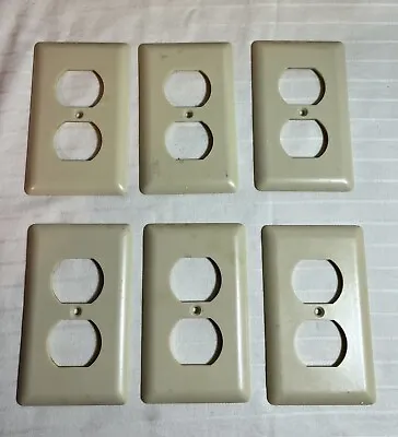 Duplex Deco White/Ivory Bakelite Mono Outlet Wall Plate Cover Vtg (8) • $7.95