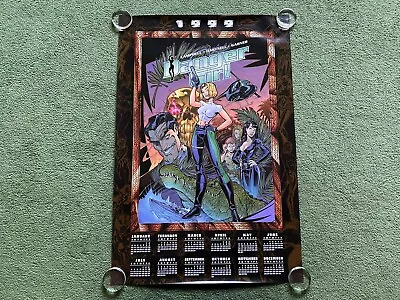 Vintage 1999 Danger Girl Comic Book Art Calendar Poster 36”x24” • $29.95