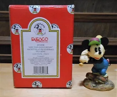 Enesco Disney Mickey Mouse Ceramic Baseball Figurine  Gee! This One's For You  • $22.50