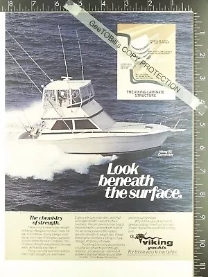 1986 ADVERTISEMENT For Viking 35 Convertible Motor Yacht Boat • $12.50