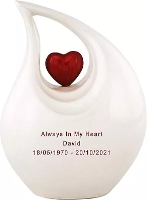 Cremation Urn Heart Of Love Urn For Human Ashes Adult Female Burial Urns Deco • $80.50