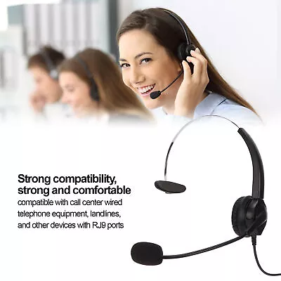 Phone Headset 330° Adjustable Noise Reduction Hearing Landline Ph RHS • £16.51