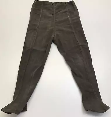 VTG 1940s Brown Slim Cord Horse Riding Pants Suede Breeches Jodhpurs Trousers • $74.96