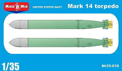 Mikro Mir 35-018 - 1/35 Mark 14 United States Navy Torpedo 178mm Model Kit • £28.79