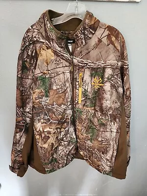 Realtree Camo Soft Shell Jacket Mens XXL 2XL Hunting Coat Outdoor Hunting • $22.99