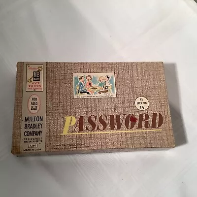 Vintage 1962 Milton Bradley Password Board Game #4260– Complete EUC • $10