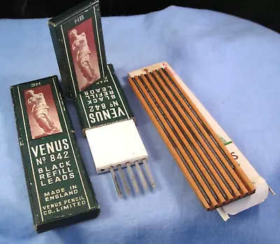 Antique Venus Pencil Co Long Propelling Drawing Pencil Leads Refills Box • $1.23