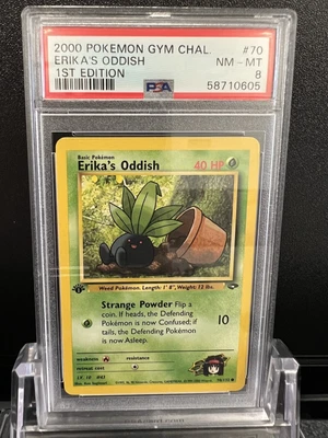 $0.99 • Buy GYM CHALLENGE 1ST #70 2000 Pokemon ERIKA'S ODDISH  Psa 8 NM-MINT