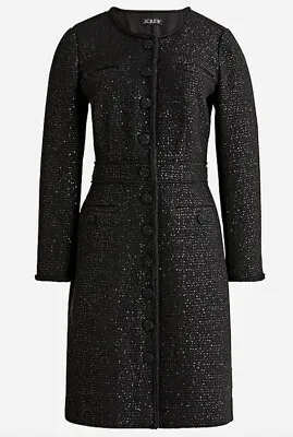 J.Crew Coat Classic Lady Jacket Dress In Sequin Tweed - Size 0 • $125