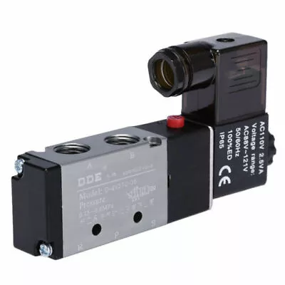 110V AC 1/4  Pneumatic 4 Way 2 Position Air Solenoid Valve Directional Control • $12.28