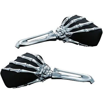 $185.95 • Buy Kuryakyn Chrome/Black Skeleton Hand Mirrors W/Hardware Harley & Cruisers 1759