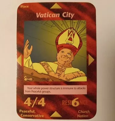 Illuminati New World Order INWO Card Game Vatican City Catholic Pope Conspiracy  • $2.87