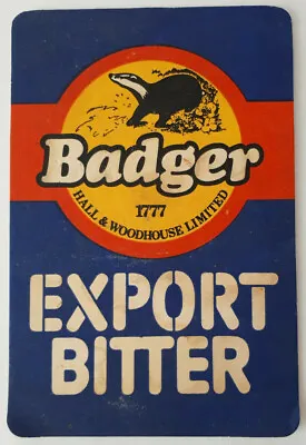 Badger Beer - Hall & Woodhouse - Export Bitter - Vintage Beer Mat  • £1.75