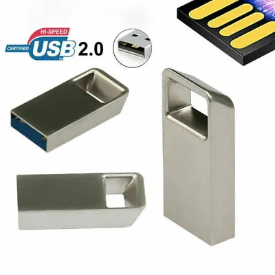 USB 2.0 Flash Drive 64GB 32GB 16GB 8GB Mini Metal Pen Drive Thumb Memory Stick • £2.47