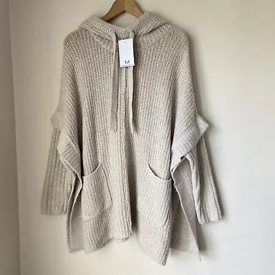 Magaschoni Oversized Hooded Sweater Poncho Size L  • $31.49