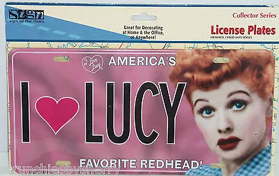 I Love Lucy Metal License Plate Tag America's Favorite Redhead Ball • $29.95