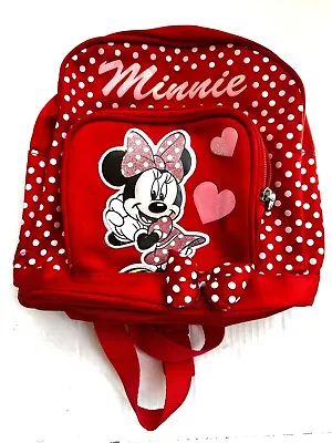 Disney Minnie Mouse Mini Backpack Red Polka Dot Bow  • $15.99