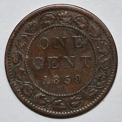 1859 Canada One Cent Victoria 25.4mm Bronze Coin FREE SHIPPING • $1.99