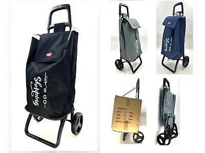 NWT Large Capacity Light Weight Wheeled Shopping Trolley Push Cart Laundry Bag • $28.95