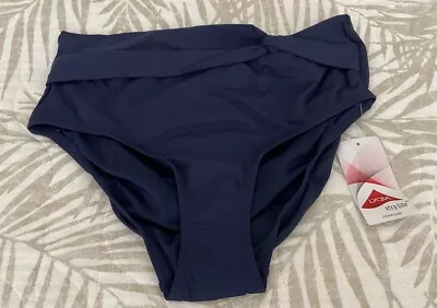 Women's  Chlorine Resistant Twist Front Retro High Waisted Bikini Swim Size 10 • $12