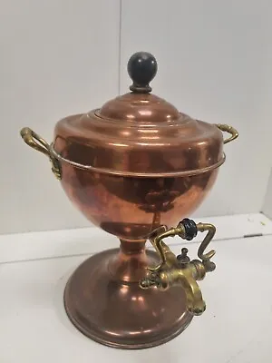 Antique Victorian Copper Samovar Hot Water Urn Tea Kettle Made Beldray England • £29.99