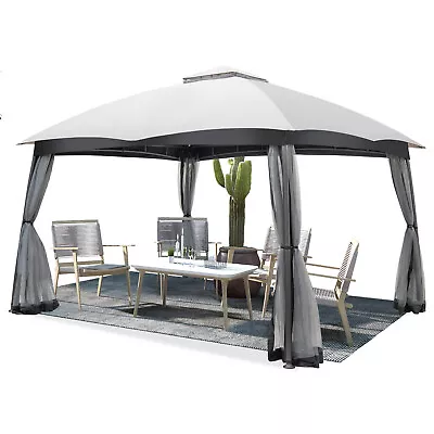 10 X 12 FT 2-Tier Gazebo Canopy Netting Heavy-Duty Metal Easy-Setup Patio • $209.99