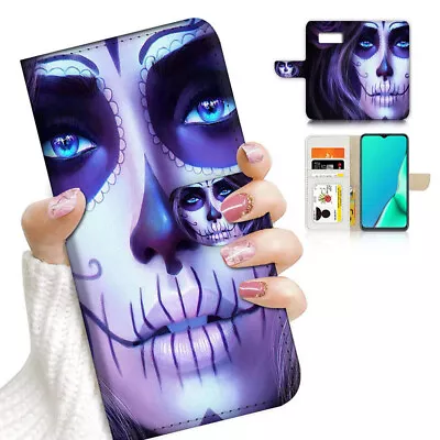 ( For Samsung S7 ) Wallet Flip Case Cover AJ24024 Sugar Skull • $12.99