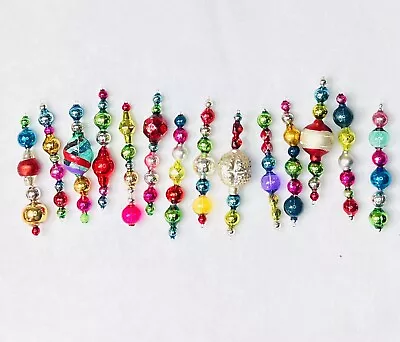 14 Old Vintage Christmas Tree Ornaments Mercury Glass  Icicles Garland #69 • $34