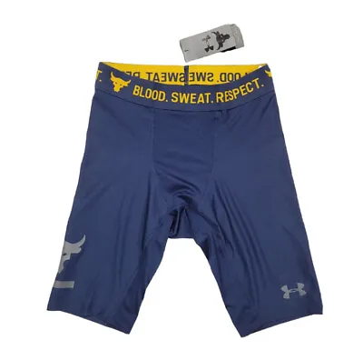 Under Armour Project Rock Compression Shorts Blue 1353900-408 (Size L Men’s) • $29.33