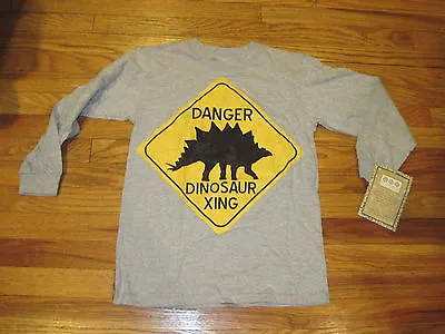 Mulberribush Tumbleweed Cool Dinosaur Crossing L/S T-Shirt  - Boy's 12 - NWT • $12.98