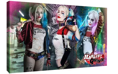 Harley Quinn Marvel Suicide Squad Canvas Wall Art Print Picture - All Sizes • £18.49