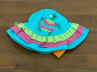 New Gymboree Infant Girl Swim Shop Blue Turtle Ruffle Hat Size 12-24 Months • $14.50